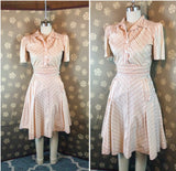 1940s Cotton Playsuit / Romper with Matching Skirt