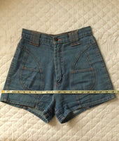 1970s Denim Seamed Shorts