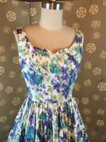 1950s Floral Dress with Bubble Hem by Gilden Juniors