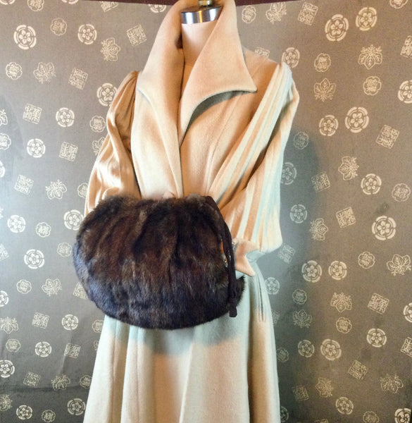 1940s Muff with Zippered Pouch