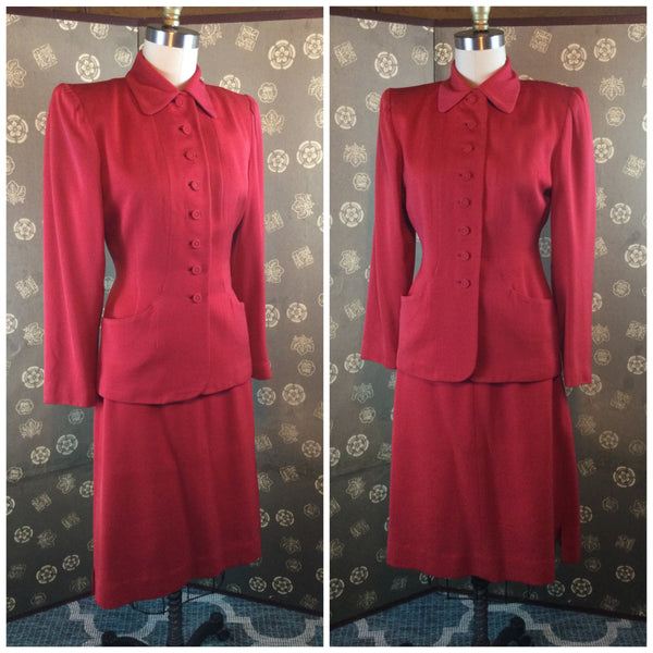 1940s Red Suit by Youthcraft