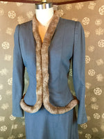 1940s Mouton Trimmed Suit