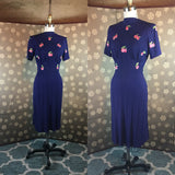 1940s Emroidered Cherries Dress