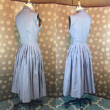 1950s Blue Cotton Dress by Pat Hartely