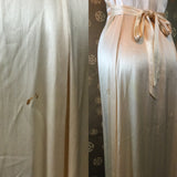 1940s Ivory Satin Dressing Gown by Tula