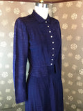 1940s Navy Two Piece Dress by Darryl Junior