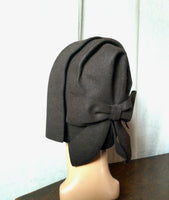 1940s Chocolate Brown Bonnet Hat