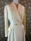 1940s Ivory Quilted Princess Robe by I.Magnin