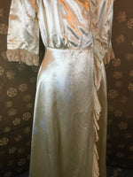 1940s Ivory Satin Robe