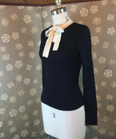 1950s Tie Neck Sweater