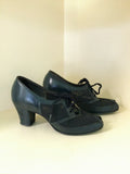 1940s Blue Leather & Mesh Oxfords