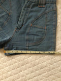 1970s Denim Seamed Shorts
