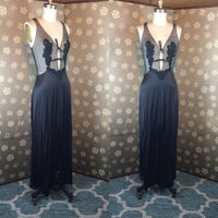 1970s Black Negligee by Vanity Fair