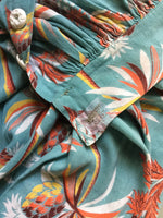 1940s Tropical Print Skirt