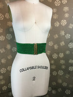 1950s Green Elastic Cinch Belt