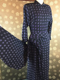 1940s Cowboy Print Dress with Hip Swag