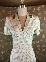 1970s Pindot Dress