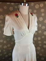 1970s Pindot Dress