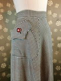 1940s Mini Check High Waisted Skirt