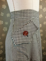 1940s Mini Check High Waisted Skirt