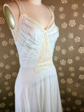 1950s Pale Blue Chiffon Peignoir Set