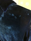 1930s Blue Velvet Blouse with Full Sleeves