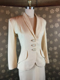 1940 Ivory "Lilli Ann California Original" Suit with Peplum