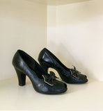 1940s Peeptoe Pumps with Bows