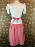 1940s Eyelet and Gingham Dress