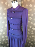 1940s Violet Blue Dress with Stones