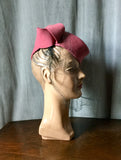 1940s Dusty Pink Veiled Tilt Hat