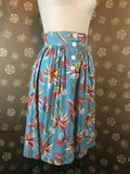 1940s Tropical Print Skirt