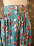 1940s Tropical Print Skirt