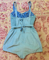 1950s Pale Blue Swimsuit / Playsuit