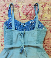 1950s Pale Blue Swimsuit / Playsuit