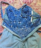 1950s Pale Blue Swimsuit / Playsuit