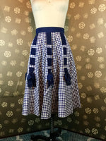 1950s Gingham Skirt with Bows