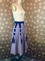 1950s Gingham Skirt with Bows