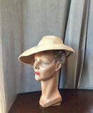 1940s Ivory Felt Hat