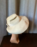 1940s Ivory Felt Hat