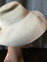 1940s Ivory Felt Hat