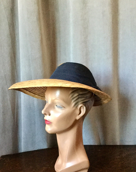 1940s New York Creation Straw Hat