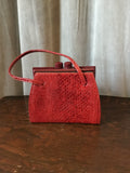 1940s Red Reptile Purse