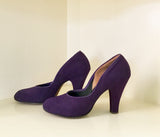 1940s Purple Suede Pumps