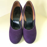 1940s Purple Suede Pumps