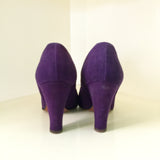 1940s Purple Suede Pumps