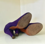 1940s Purple Suede Pumps