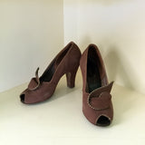1940s Fawn Suede Pumps