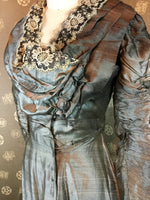 Edwardian Silk Pigeon Bust Dress