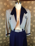 RESERVED 1940s Navy/White Houndstooth Suit